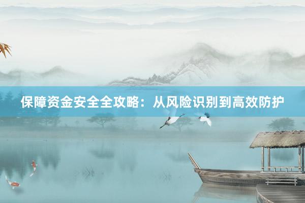 保障资金安全全攻略：从风险识别到高效防护