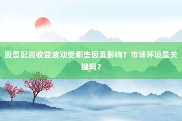 股票配资收益波动受哪些因素影响？市场环境是关键吗？