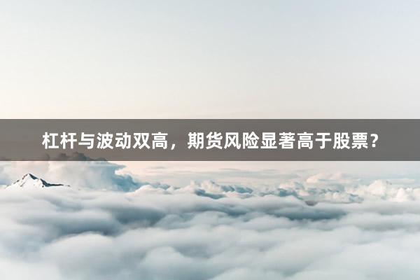 杠杆与波动双高，期货风险显著高于股票？