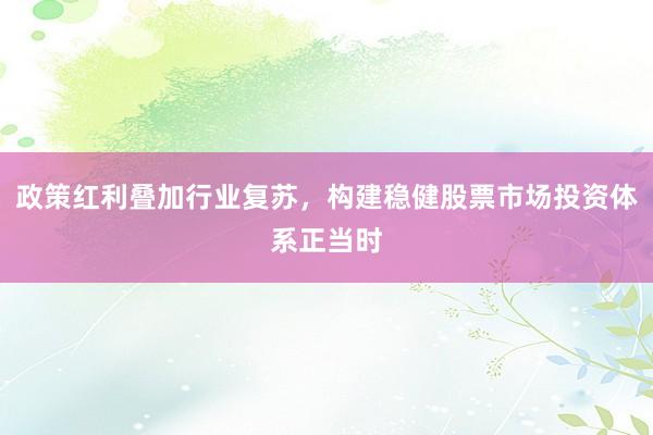 政策红利叠加行业复苏，构建稳健股票市场投资体系正当时
