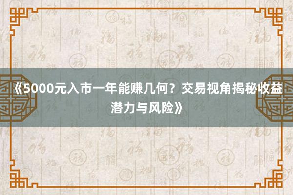 《5000元入市一年能赚几何？交易视角揭秘收益潜力与风险》