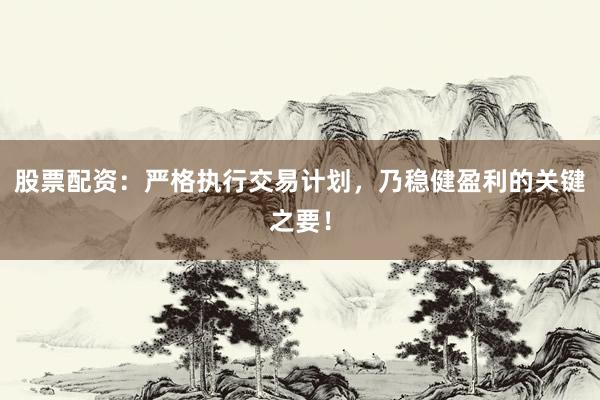 股票配资：严格执行交易计划，乃稳健盈利的关键之要！