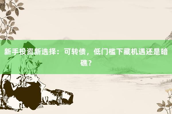 新手投资新选择：可转债，低门槛下藏机遇还是暗礁？