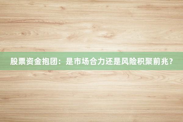 股票资金抱团：是市场合力还是风险积聚前兆？