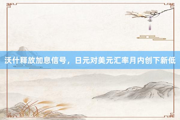 沃什释放加息信号，日元对美元汇率月内创下新低