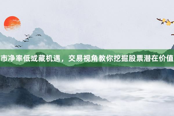 市净率低或藏机遇，交易视角教你挖掘股票潜在价值